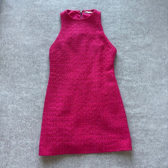 Alice + Olivia Pink Tweed Mini Dress - Picture 1 of 7